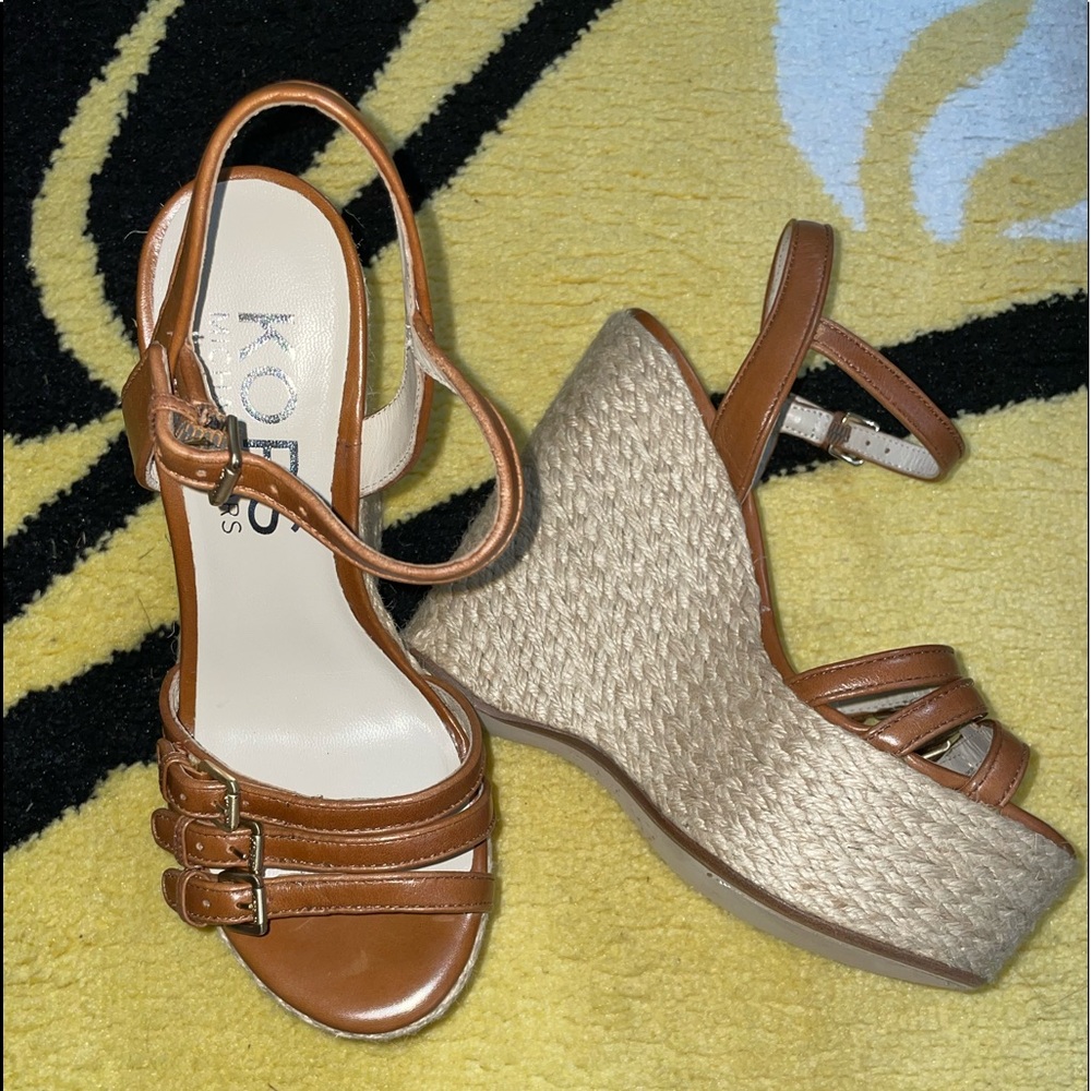 Michael Kors brown wedge sandal
